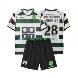 Sporting CP Cristiano Ronaldo 28 2001 2003 Retro Dres Domaći Kratkih Rukava ,Dječji Komplet