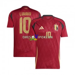 Belgija Romelu Lukaku 10 Dres Domaći Euro 2024 Kratkih Rukava ,Muški