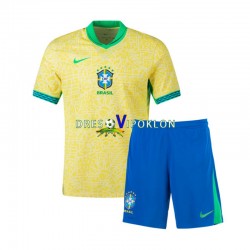 Brazil Dres Domaći Copa America 2024 Kratkih Rukava ,Dječji Komplet