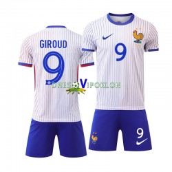 Francuska Olivier Giroud 9 Dres Gostujući Euro 2024 Kratkih Rukava ,Dječji Komplet
