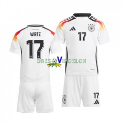 Njemačka Florian Wirtz 17 Dres Domaći Euro 2024 Kratkih Rukava ,Dječji Komplet