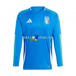 Italija Dres Domaći Euro 2024 Dugim Rukavima ,Muški