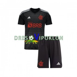 CR Flamengo Golmanski Dres Gostujući 2023-2024 Kratkih Rukava ,Dječji Komplet