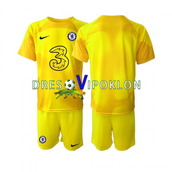 Chelsea Golmanski Dres Gostujući 2022-2023 Kratkih Rukava ,Dječji Komplet