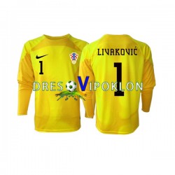 Hrvatska Livaković Golmanski Dominik 1 Dres Domaći World Cup 2022 Dugim Rukavima ,Muški