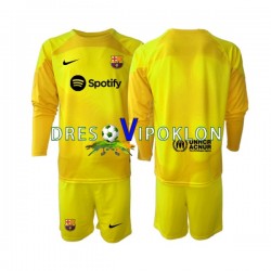 FC Barcelona Golmanski Dres Četvrti 2022-2023 Dugim Rukavima ,Dječji Komplet