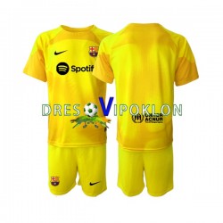 FC Barcelona Golmanski Dres Četvrti 2022-2023 Kratkih Rukava ,Dječji Komplet