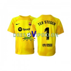 FC Barcelona Golmanski Ter Stegen 1 Dres Četvrti 2022-2023 Kratkih Rukava ,Muški