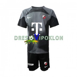 FC Utrecht Golmanski Dres Domaći 2022-2023 Kratkih Rukava ,Dječji Komplet