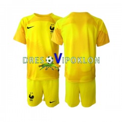 Francuska Golmanski Dres Treći World Cup 2022 Kratkih Rukava ,Dječji Komplet