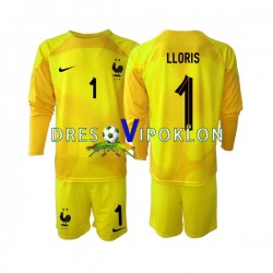Francuska Golmanski Hugo Lloris 1 Dres Treći World Cup 2022 Dugim Rukavima ,Dječji Komplet