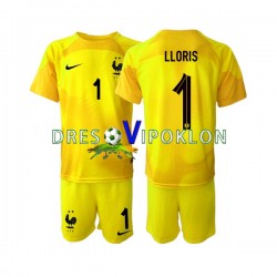 Francuska Golmanski Hugo Lloris 1 Dres Treći World Cup 2022 Kratkih Rukava ,Dječji Komplet