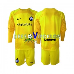 Inter Milan Golmanski Dres Gostujući 2022-2023 Dugim Rukavima ,Dječji Komplet