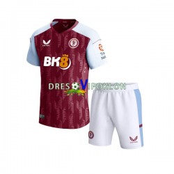 Aston Villa Dres Domaći 2023-2024 Kratkih Rukava ,Dječji Komplet