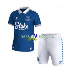 Everton Dres Domaći 2023-2024 Kratkih Rukava ,Dječji Komplet
