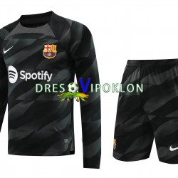FC Barcelona Golmanski Dres Gostujući 2023-2024 Dugim Rukavima ,Dječji Komplet