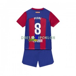 FC Barcelona Pedri 8 Dres Domaći 2023-2024 Kratkih Rukava ,Dječji Komplet
