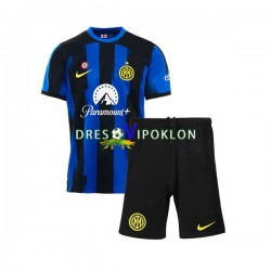 Inter Milan Dres Domaći 2023-2024 Kratkih Rukava ,Dječji Komplet