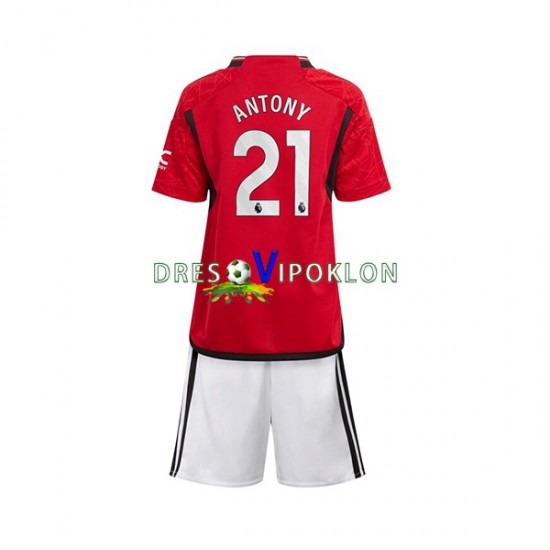 Manchester United Antony Matheus 21 Dres Domaći 2023-2024 Kratkih Rukava ,Dječji Komplet
