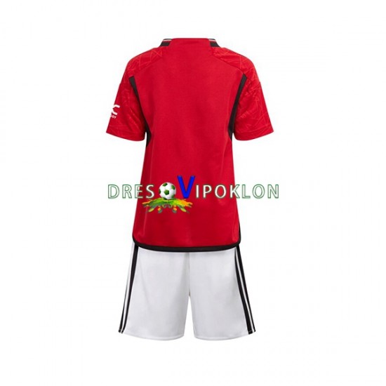 Manchester United Dres Domaći 2023-2024 Kratkih Rukava ,Dječji Komplet