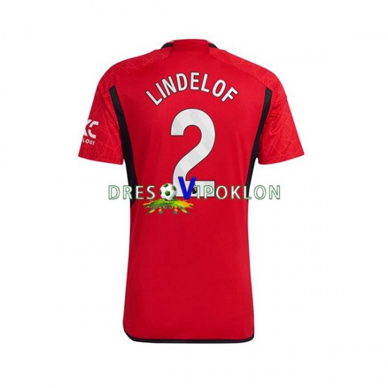 Manchester United Lindelof 2 Dres Domaći 2023-2024 Kratkih Rukava ,Muški