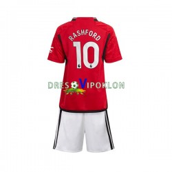 Manchester United Marcus Rashford 10 Dres Domaći 2023-2024 Kratkih Rukava ,Dječji Komplet
