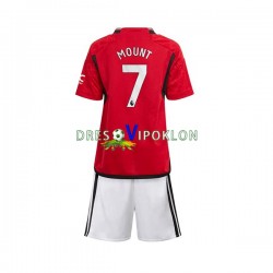 Manchester United Mount 7 Dres Domaći 2023-2024 Kratkih Rukava ,Dječji Komplet