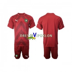 Maroko Golmanski Dres Domaći 2022 Kratkih Rukava ,Dječji Komplet