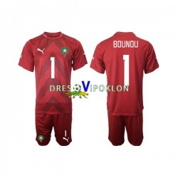 Maroko Golmanski Yassine Bounou 1 Dres Domaći 2022 Kratkih Rukava ,Dječji Komplet