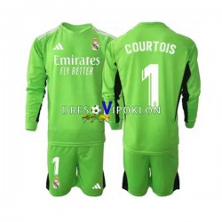 Real Madrid Golmanski Thibaut Courtois 1 Dres Domaći 2023-2024 Dugim Rukavima ,Dječji Komplet