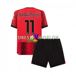 AC Milan Ibrahimovic 11 Dres Domaći 2023-2024 Kratkih Rukava ,Dječji Komplet