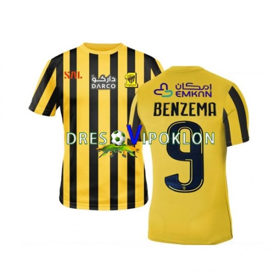 Al-Ittihad FC Benzema 9 Dres Domaći 2022-2023 Kratkih Rukava ,Muški