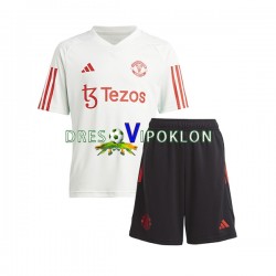 Manchester United Bijela Dres za Trening i Kratke Hlače 2023-2024