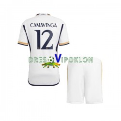 Real Madrid Camavinga 12 Dres Domaći 2023-2024 Kratkih Rukava ,Dječji Komplet