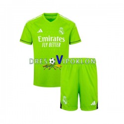 Real Madrid Golmanski Dres Domaći 2023-2024 Kratkih Rukava ,Dječji Komplet