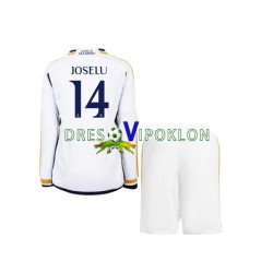 Real Madrid JOSELU 14 Dres Domaći 2023-2024 Dugim Rukavima ,Dječji Komplet