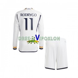 Real Madrid Rodrygo Goes 11 Dres Domaći 2023-2024 Dugim Rukavima ,Dječji Komplet