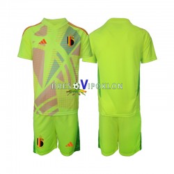 Belgija Golmanski Dres Gostujući Euro 2024 Kratkih Rukava ,Dječji Komplet