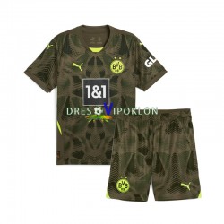 Borussia Dortmund Golmanski Dres Domaći 2024-2025 Kratkih Rukava ,Dječji Komplet