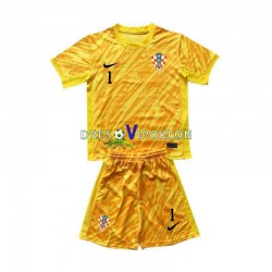 Hrvatska Livaković Golmanski DOMINIK 1 Dres Domaći Euro 2024 Kratkih Rukava ,Dječji Komplet