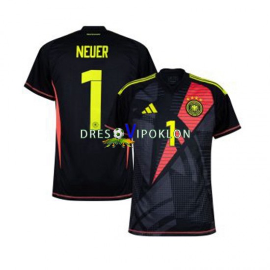 Njemačka Golmanski Manuel Neuer 1 Dres Domaći Euro 2024 Kratkih Rukava ,Muški