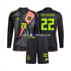 Njemačka Golmanski Ter Stegen 22 Dres Domaći Euro 2024 Dugim Rukavima ,Dječji Komplet