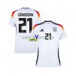 Njemačka Ilkay Gundogan 21 Dres Domaći Euro 2024 Kratkih Rukava ,Muški