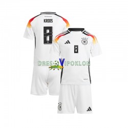 Njemačka Toni Kroos 8 Dres Domaći Euro 2024 Kratkih Rukava ,Dječji Komplet