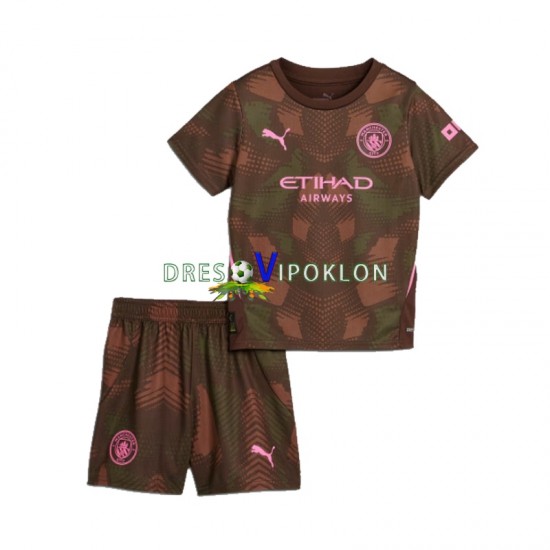 Manchester City Golmanski Dres Domaći 2024-2025 Kratkih Rukava ,Dječji Komplet