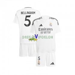 Real Madrid Jude Bellingham 5 Dres Domaći 2024-2025 Kratkih Rukava ,Dječji Komplet