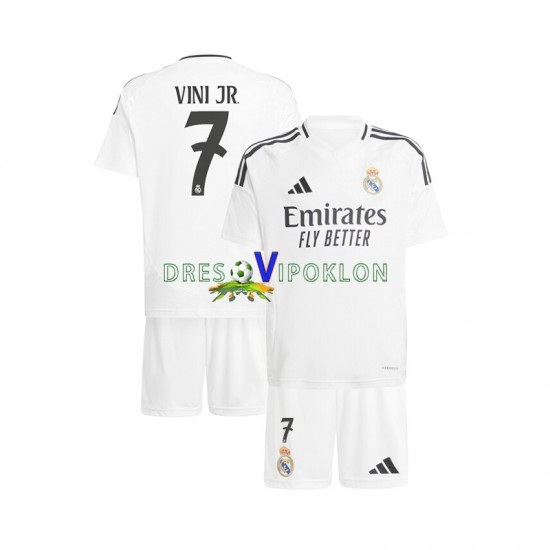 Real Madrid Vinicius Junior 7 Dres Domaći 2024-2025 Kratkih Rukava ,Dječji Komplet