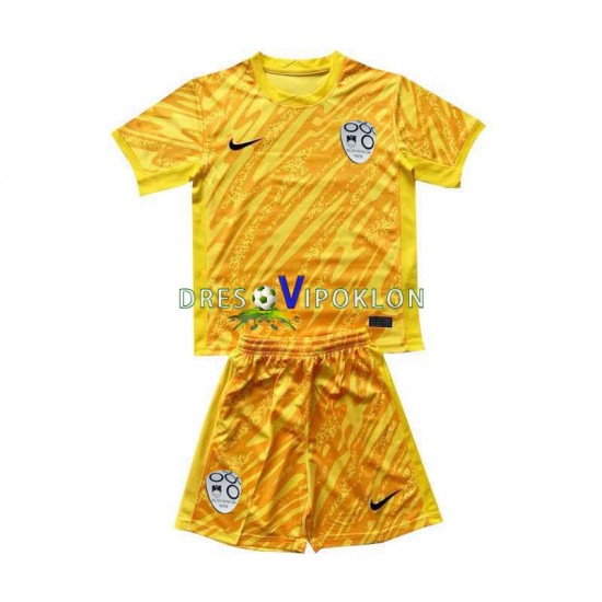 Slovenija Golmanski Dres Domaći Euro 2024 Kratkih Rukava ,Dječji Komplet