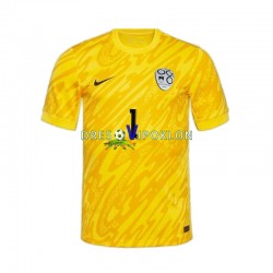 Slovenija Golmanski Jan Oblak 1 Dres Domaći Euro 2024 Kratkih Rukava ,Muški