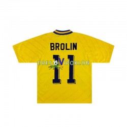 Švedska Brolin 11 Retro Dres Domaći 1994 Kratkih Rukava ,Muški